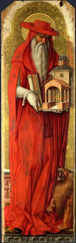 欧洲12-19世纪油画四_CRIVELLI, Carlo - Saint Jerome